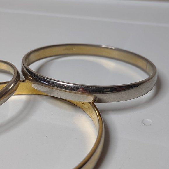 Set Of 3 Very Well Worn Vintage Monet Bangles - Picture 4 of 13